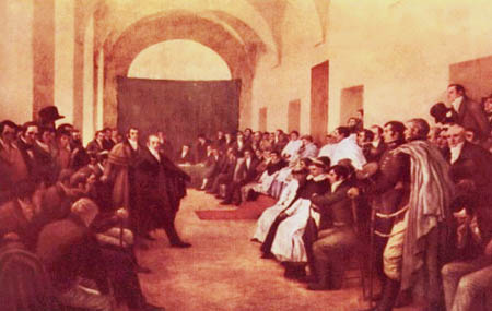 Cabildo Abierto del 22 de Mayo de 1810 - Oleo de Subercaseaux